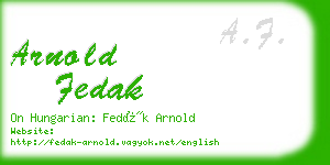 arnold fedak business card